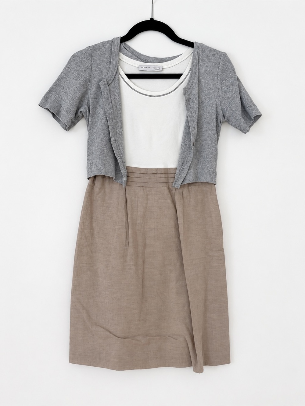 Fabiana Filippi Layered Dress with Cardigan Effect – Size S / 2